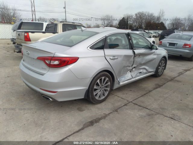 5NPE34AF9FH134198 - 2015 HYUNDAI SONATA SPORT/LIMITED Silver photo 4