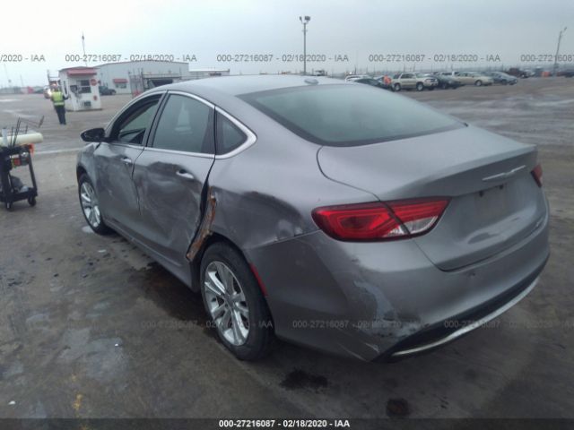 1C3CCCAB9FN594609 - 2015 CHRYSLER 200 LIMITED Gray photo 3