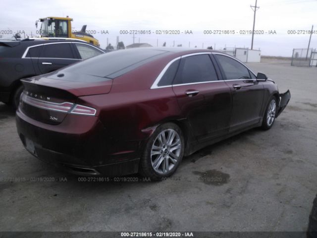 3LN6L2LU7ER807470 - 2014 LINCOLN MKZ HYBRID Orange photo 4