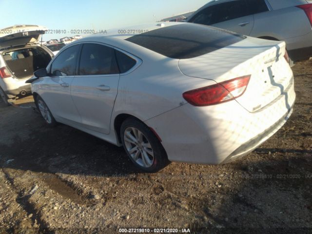 1C3CCCAB0FN663011 - 2015 CHRYSLER 200 LIMITED White photo 3