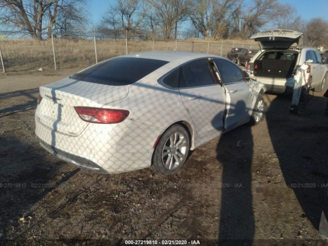 1C3CCCAB0FN663011 - 2015 CHRYSLER 200 LIMITED White photo 4