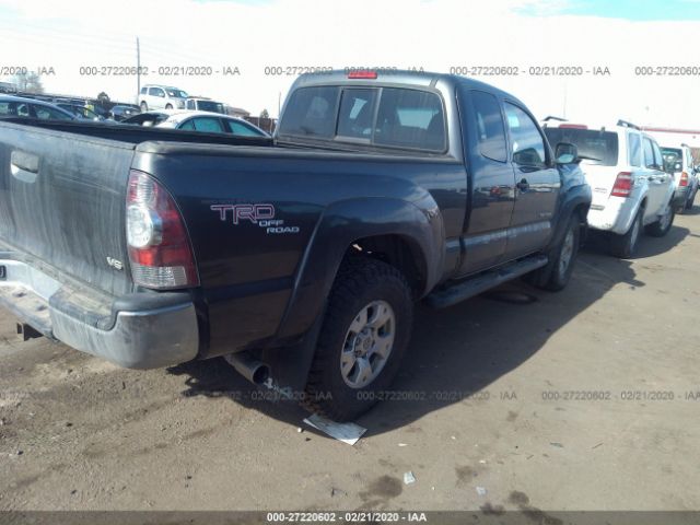5TFUU4EN1BX022083 - 2011 TOYOTA TACOMA ACCESS CAB რუხი ფოტო 4