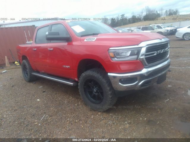 1C6SRFFT6KN539092 - 2019 RAM 1500 BIG HORN/LONE STAR Red photo 1