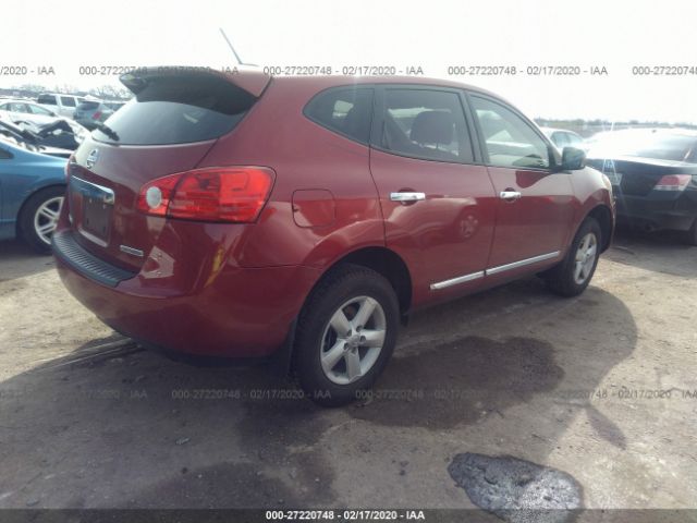 JN8AS5MT3DW002929 - 2013 NISSAN ROGUE S/SV Red photo 4