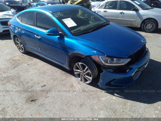 5NPD84LF2HH011436 - 2017 HYUNDAI ELANTRA SE/VALUE/LIMITED Blue photo 1