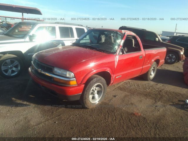 1GCCS14H338122242 - 2003 CHEVROLET S TRUCK S10 Red photo 2