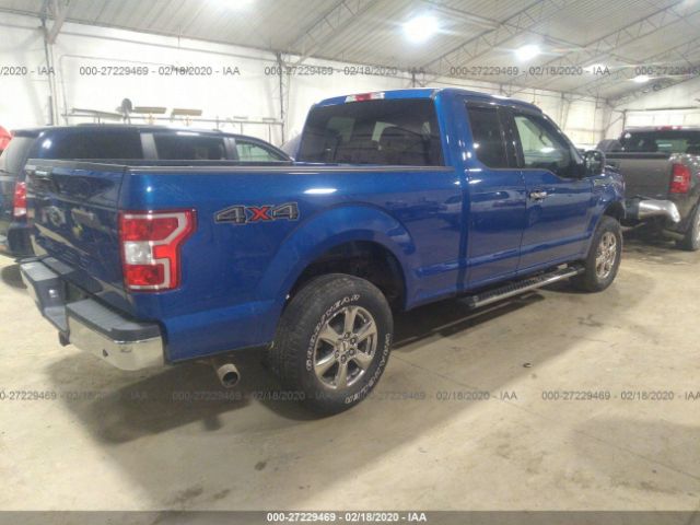 1FTFX1E57JKD30577 - 2018 FORD F150 SUPER CAB Blue photo 4