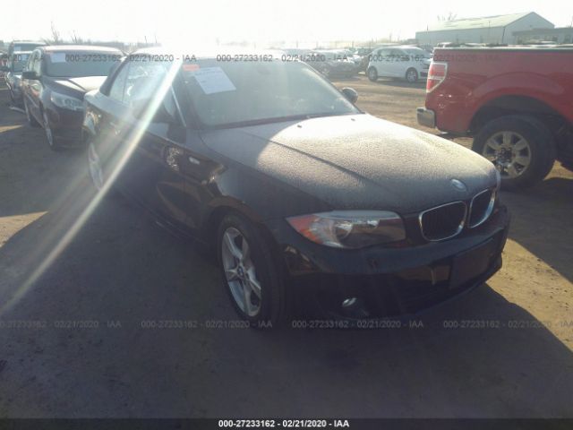 WBAUL7C58DVU09801 - 2013 BMW 128 I Black photo 1