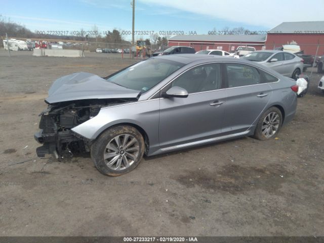 5NPE34AF1HH561653 - 2017 HYUNDAI SONATA SPORT/LIMITED Light Blue photo 2