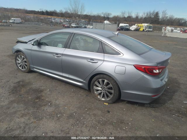 5NPE34AF1HH561653 - 2017 HYUNDAI SONATA SPORT/LIMITED Light Blue photo 3