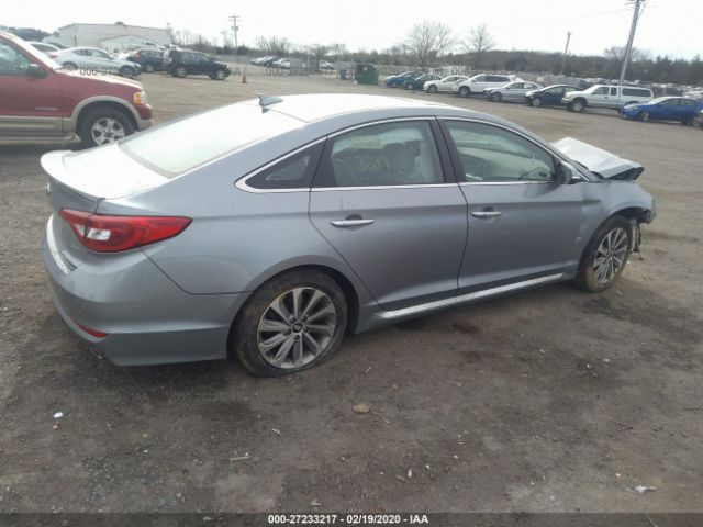 5NPE34AF1HH561653 - 2017 HYUNDAI SONATA SPORT/LIMITED Light Blue photo 4