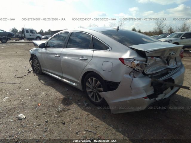 5NPE34AF7HH495559 - 2017 HYUNDAI SONATA SPORT/LIMITED Silver photo 3