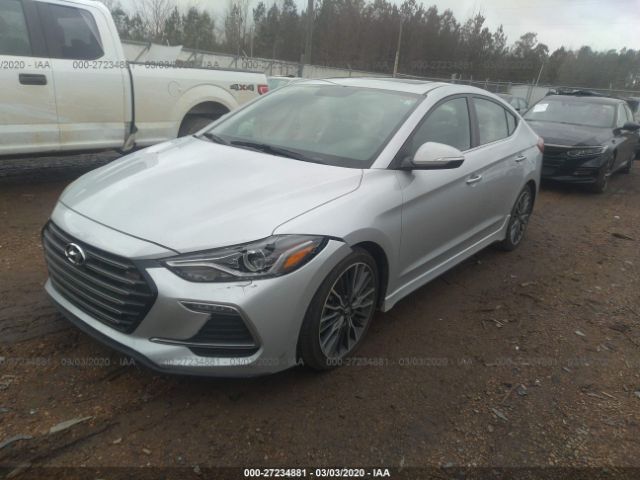 KMHD04LB5JU542187 - 2018 HYUNDAI ELANTRA SPORT Silver photo 2