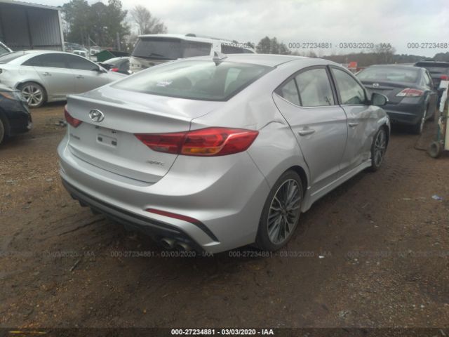 KMHD04LB5JU542187 - 2018 HYUNDAI ELANTRA SPORT Silver photo 4