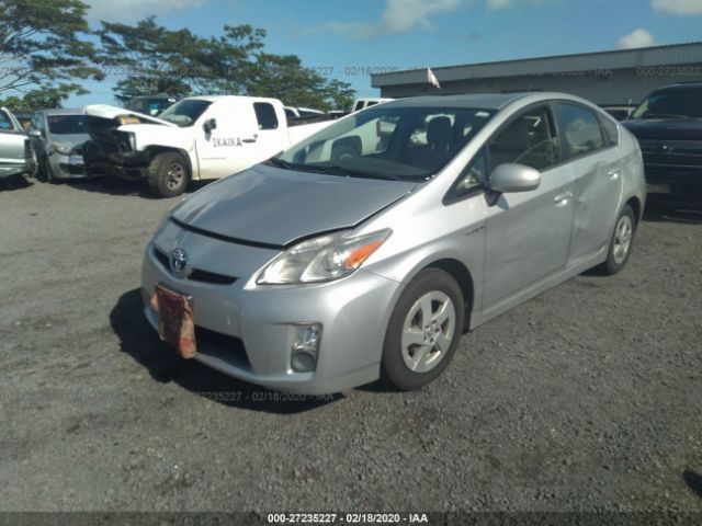 JTDKN3DUXB0325573 - 2011 TOYOTA PRIUS  Silver photo 2