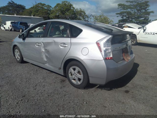 JTDKN3DUXB0325573 - 2011 TOYOTA PRIUS  Silver photo 3