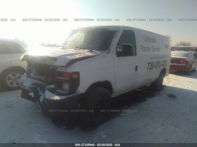 1FTNE1EW3EDA33312 - 2014 FORD ECONOLINE E150 VAN White photo 2