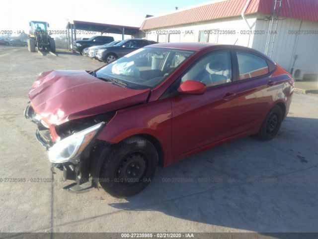 KMHCT4AE6HU374747 - 2017 HYUNDAI ACCENT SE Red photo 2