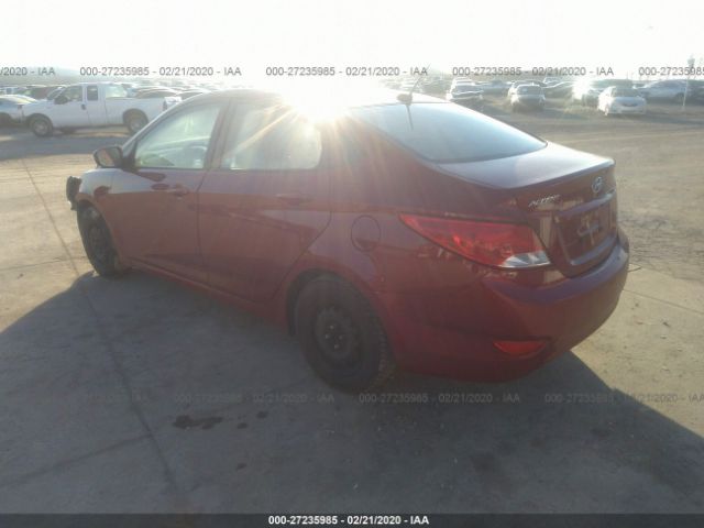 KMHCT4AE6HU374747 - 2017 HYUNDAI ACCENT SE Red photo 3