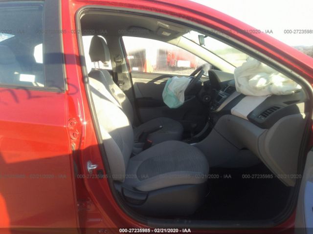 KMHCT4AE6HU374747 - 2017 HYUNDAI ACCENT SE Red photo 5