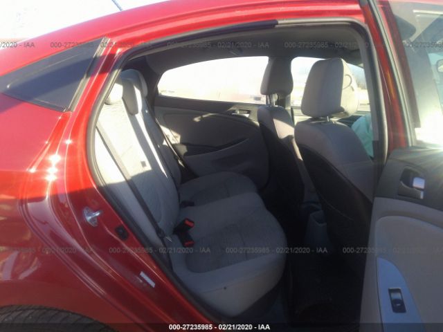 KMHCT4AE6HU374747 - 2017 HYUNDAI ACCENT SE Red photo 8