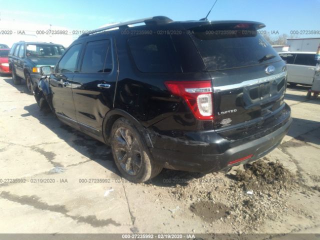 1FMHK8F85BGA42873 - 2011 FORD EXPLORER LIMITED Blue photo 3