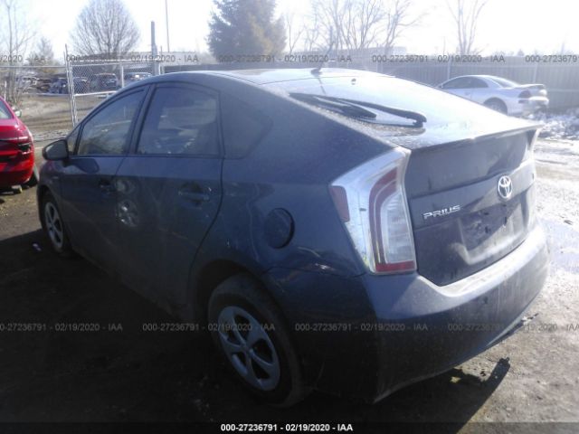 JTDKN3DU8D1714371 - 2013 TOYOTA PRIUS  Gray photo 3