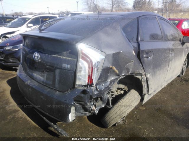 JTDKN3DU8D1714371 - 2013 TOYOTA PRIUS  Gray photo 6