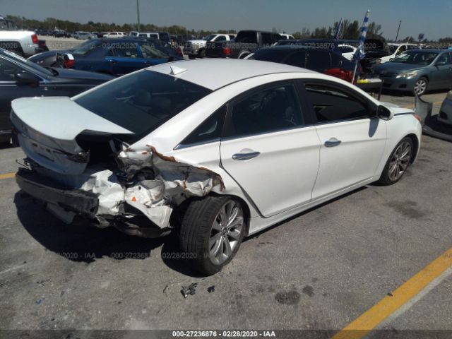 5NPEC4AC5DH550607 - 2013 HYUNDAI SONATA SE/LIMITED White photo 4