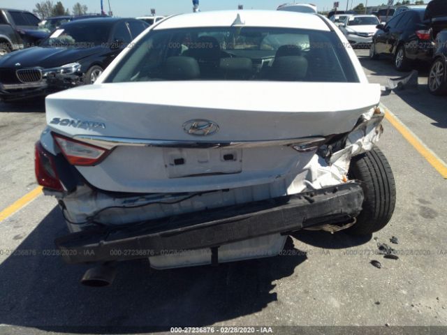 5NPEC4AC5DH550607 - 2013 HYUNDAI SONATA SE/LIMITED White photo 6