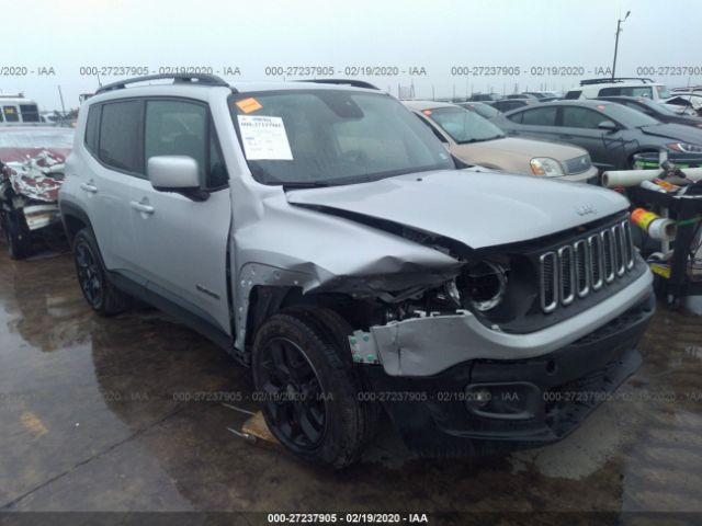 ZACCJABB4JPG80737 - 2018 JEEP RENEGADE LATITUDE Silver photo 1