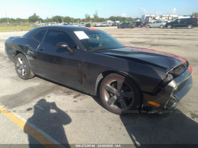 2C3CDYAG5EH254208 - 2014 DODGE CHALLENGER SXT Gray photo 1