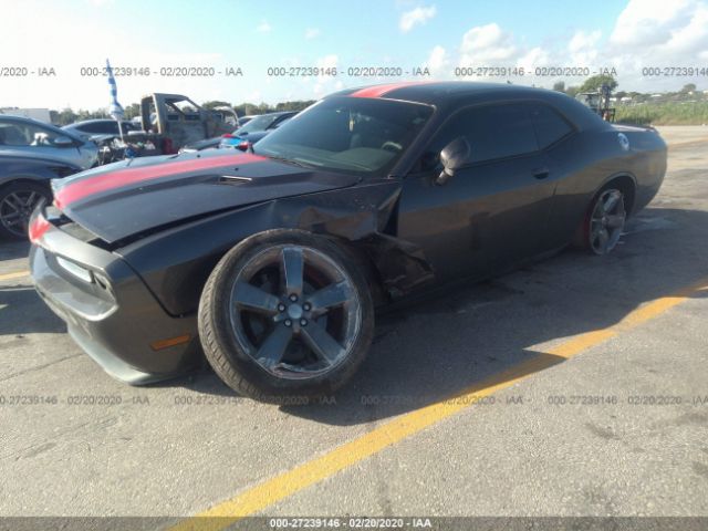 2C3CDYAG5EH254208 - 2014 DODGE CHALLENGER SXT Gray photo 2