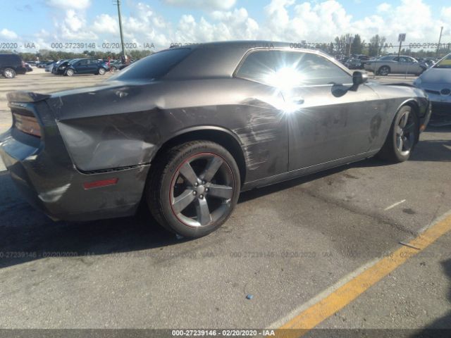 2C3CDYAG5EH254208 - 2014 DODGE CHALLENGER SXT Gray photo 4