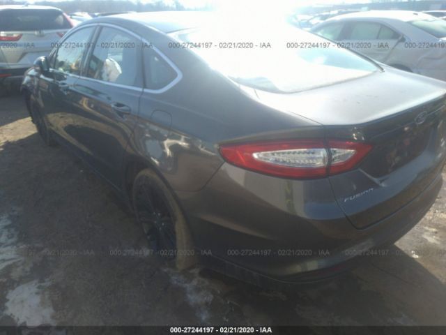 3FA6P0HD9GR325386 - 2016 FORD FUSION SE Gray photo 3