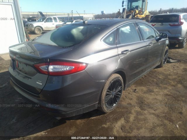 3FA6P0HD9GR325386 - 2016 FORD FUSION SE Gray photo 4