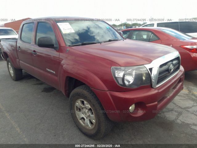 5TEMU52N46Z251690 - 2006 TOYOTA TACOMA DOUBLE CAB LONG BED Red photo 1