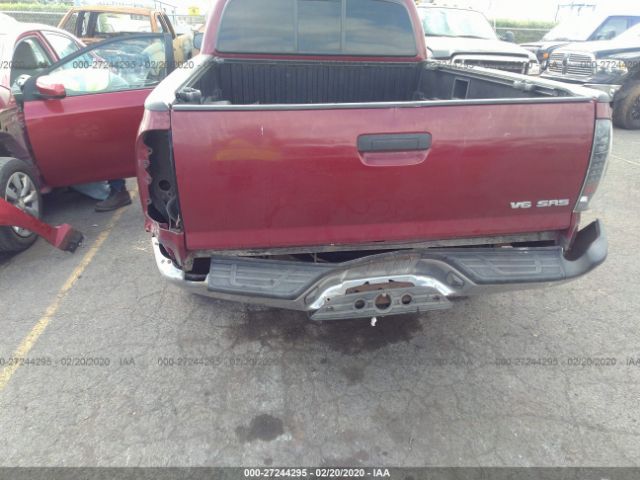 5TEMU52N46Z251690 - 2006 TOYOTA TACOMA DOUBLE CAB LONG BED Red photo 6