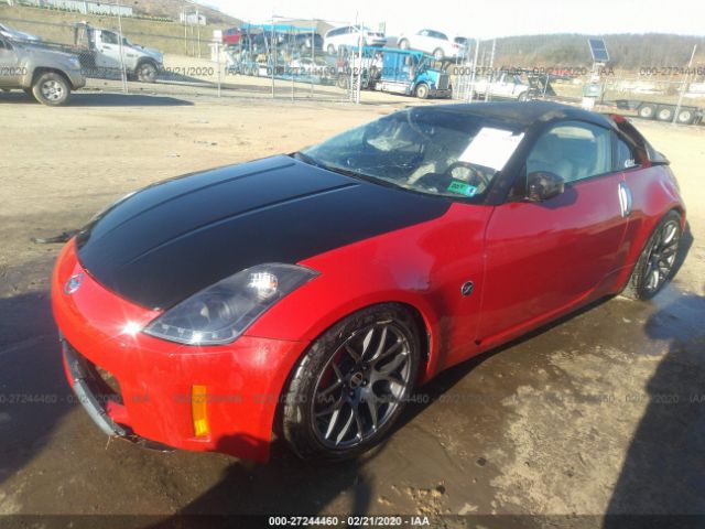 JN1AZ34D76M302737 - 2006 NISSAN 350Z COUPE Red photo 2