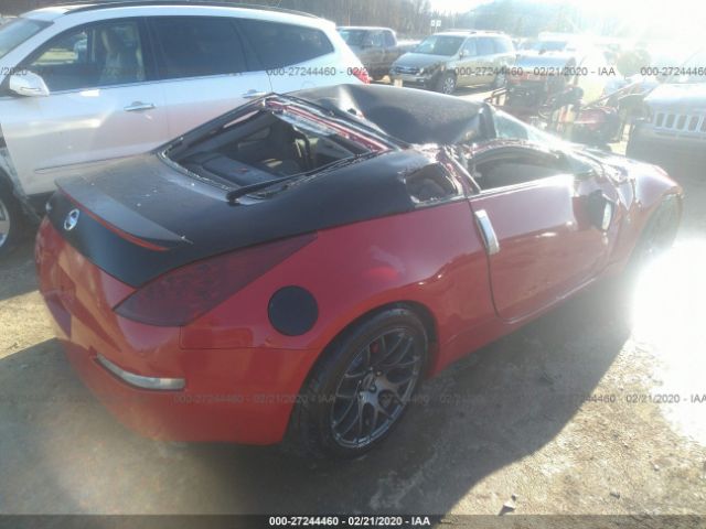 JN1AZ34D76M302737 - 2006 NISSAN 350Z COUPE Red photo 4