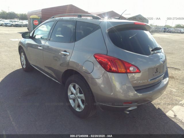 JN8AZ18U79W025466 - 2009 NISSAN MURANO S/SL Gold photo 3