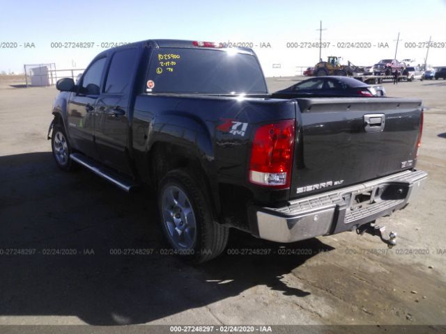 3GTP2WE29CG292298 - 2012 GMC SIERRA K1500 SLT Black photo 3