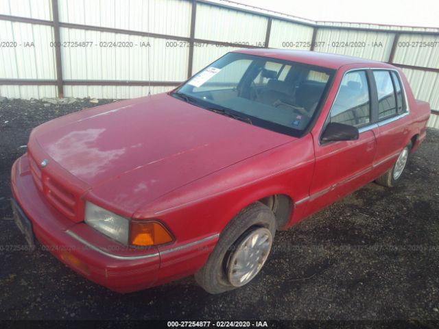 3B3AA46K3RT222034 - 1994 DODGE SPIRIT  Red photo 2