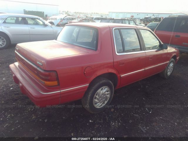 3B3AA46K3RT222034 - 1994 DODGE SPIRIT  Red photo 4