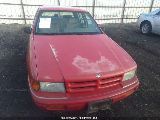 3B3AA46K3RT222034 - 1994 DODGE SPIRIT  Red photo 6