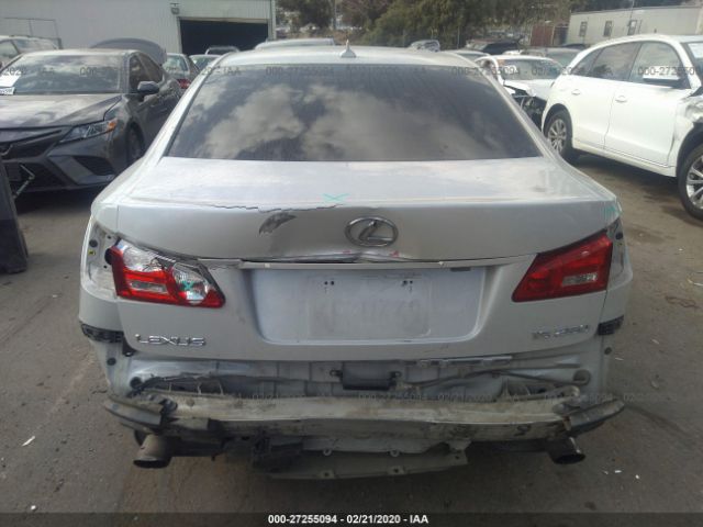 JTHBK262X85085806 - 2008 LEXUS IS 250 White photo 6