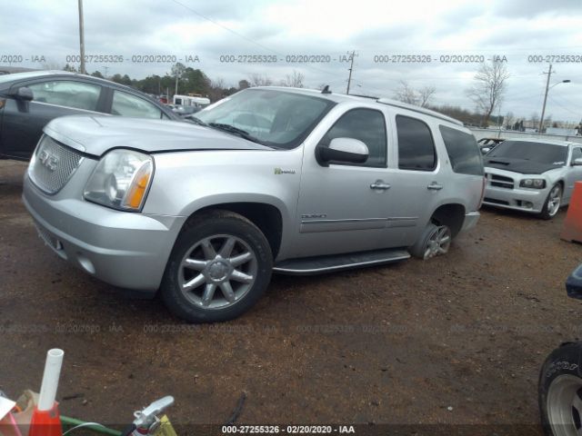 1GKUKGEJXAR232502 - 2010 GMC YUKON DENALI HYBRID Silver photo 2