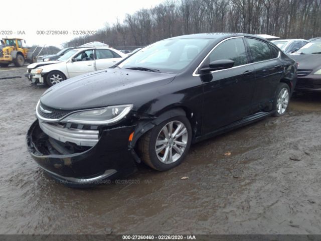 1C3CCCAB2FN670218 - 2015 CHRYSLER 200 LIMITED Black photo 2