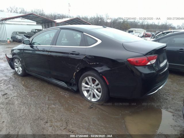 1C3CCCAB2FN670218 - 2015 CHRYSLER 200 LIMITED Black photo 3