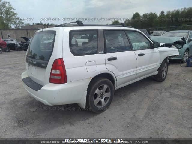 JF1SG65634H729806 - 2004 SUBARU FORESTER 2.5XS თეთრი ფოტო 4